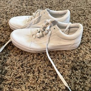 Womens white canvas vans
